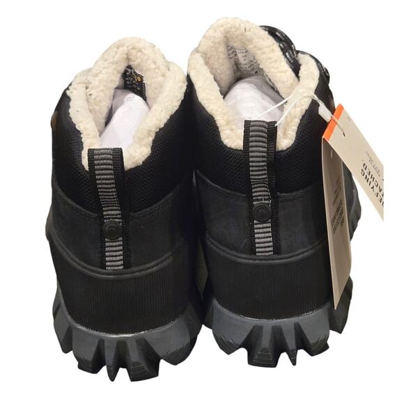 BOGS Arcata Urban Leather Mid Boot Leather Waterproof Cushion Black Size 6 NIB - Picture 6 of 13